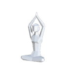 3D Origami Papercraft of Girls in Vipassana Meditation