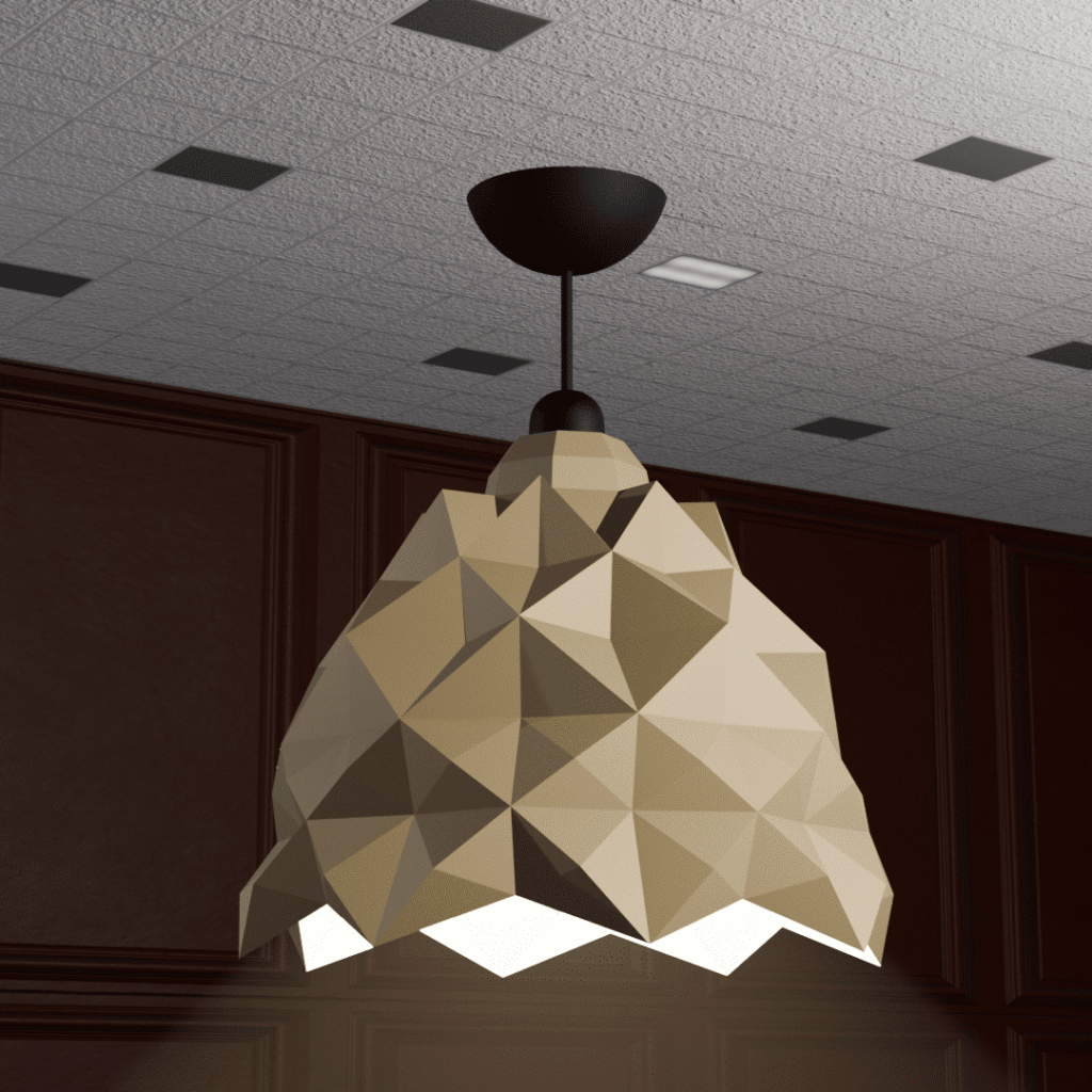 Lampe gel en papercraft 3D