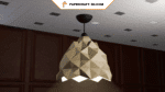 Papercraft geometric suspension in 3D origami
