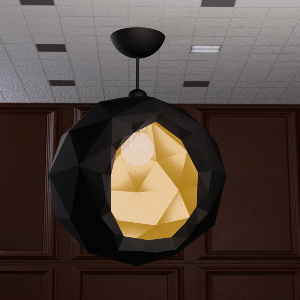 Lampe géode en papercraft 3D