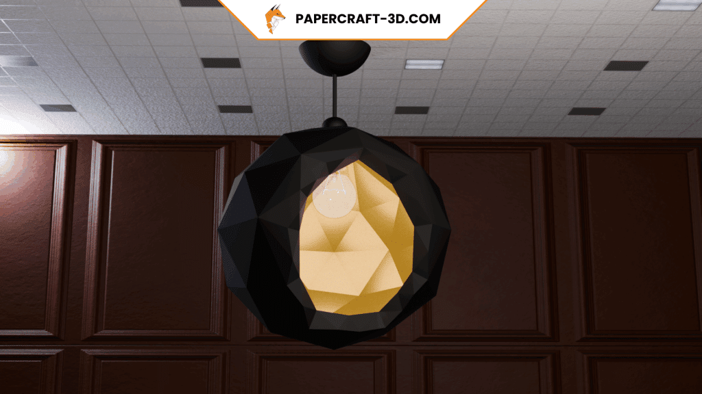 Lampe géode en papercraft 3D