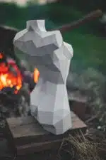 Papercraft de buste de femme en origami 3D