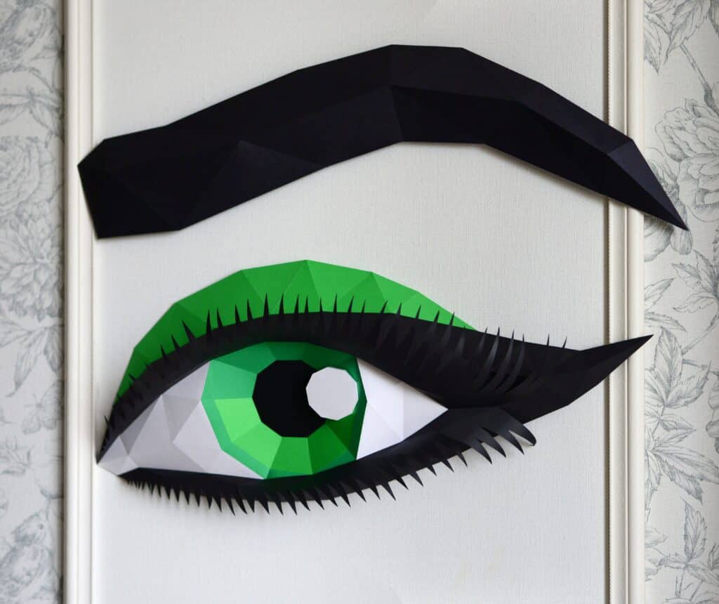 Papercraft smokey eye in 3D origami Papercraft smokey eye in 3D origami