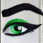 Papercraft smokey eye in 3D origami