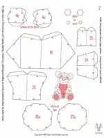 Papercraft di cucciolo di koala con orecchie rosa in origami 3D