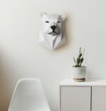 Papercraft de cabeza de oso en origami 3D