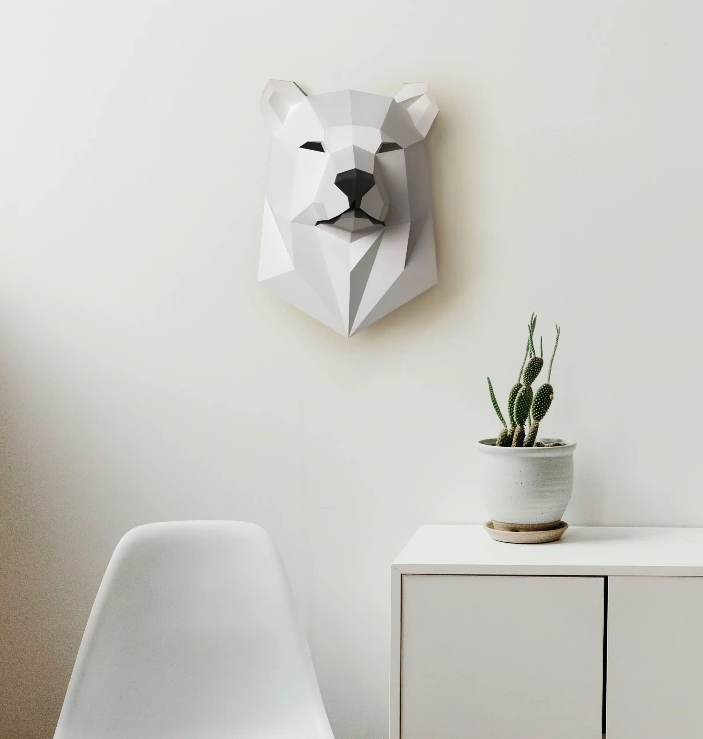 Papercraft wilde dieren in origami 3D, weergave 4