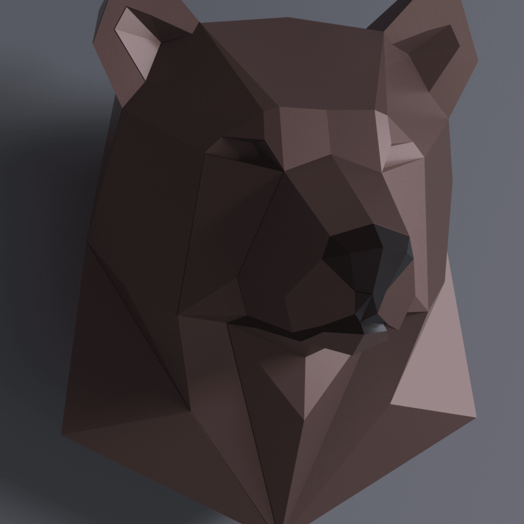 Papercraft de animales salvajes en origami 3D