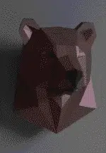 Papercraft wilde dieren in origami 3D, weergave 2