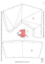 Papercraft de cabeza de trofeo de oso en origami 3D