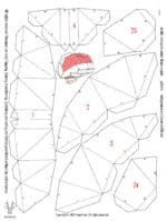 Papercraft de cerebro en origami 3D