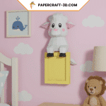 Papercraft de mouton en origami 3D