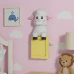 Schattig 3D-origami schaap als muurdecoratie, 3D-model