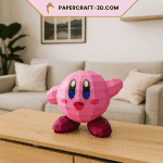 Papercraft of Kirby in 3D origami