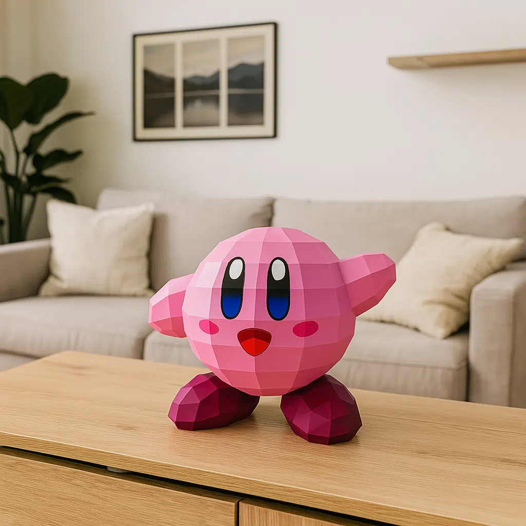 Kirby en papercraft 3D