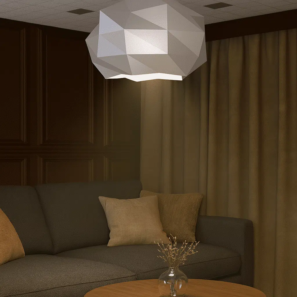Wolkenlampe aus 3D-Papercraft