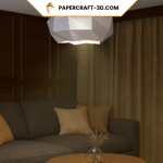 Lampe nuage en papercraft 3D