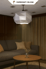 Lampe nuage en papercraft 3D