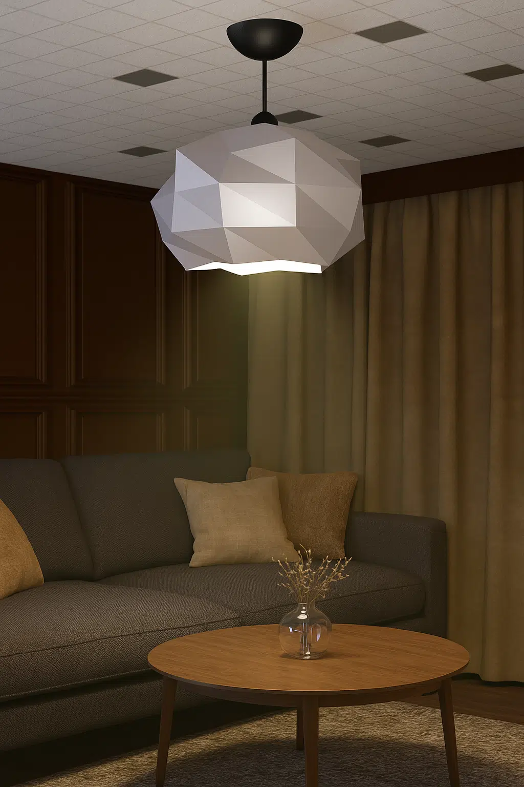 Lamp wolk in papercraft 3D, 3D-model