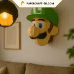 Luigi de Mario en papercraft 3D