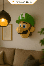 Luigi de Mario en papercraft 3D
