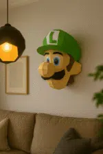 Luigi van Mario in papercraft 3D, 3D-model