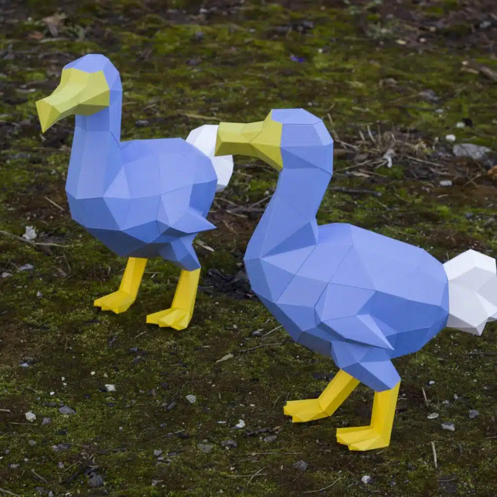 Papercraft di dodo in origami 3D