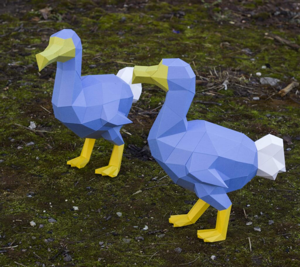 Papercraft di dodo in origami 3D