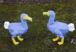 Dodo in 3D origami-papercraft, weergave 8