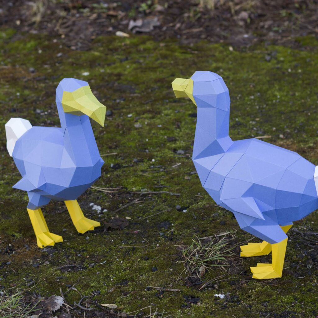 Papercraft de dodo en origami 3D