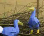 Dodo in 3D origami-papercraft, weergave 11