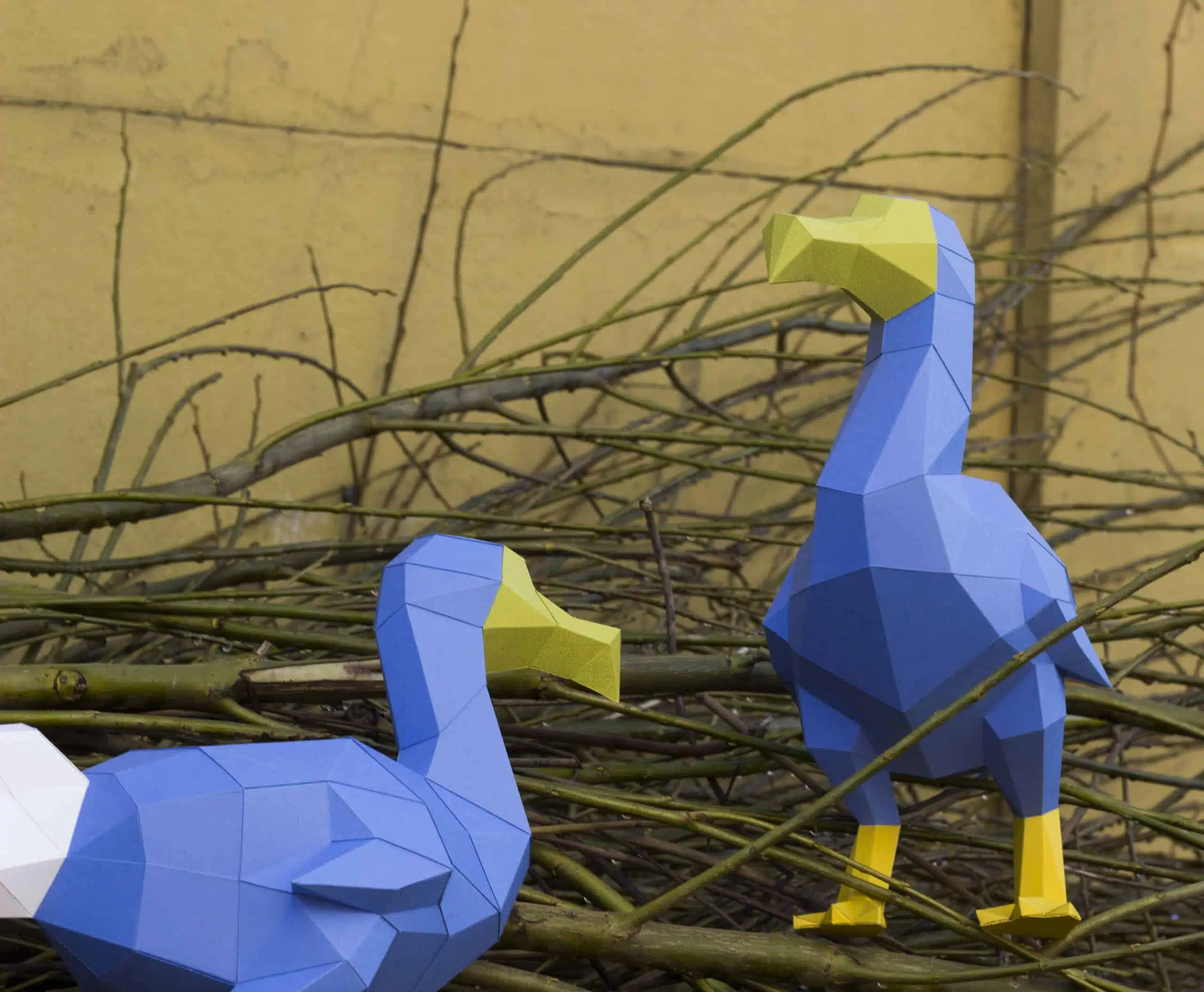 Papercraft de dodo en origami 3D, vue 9