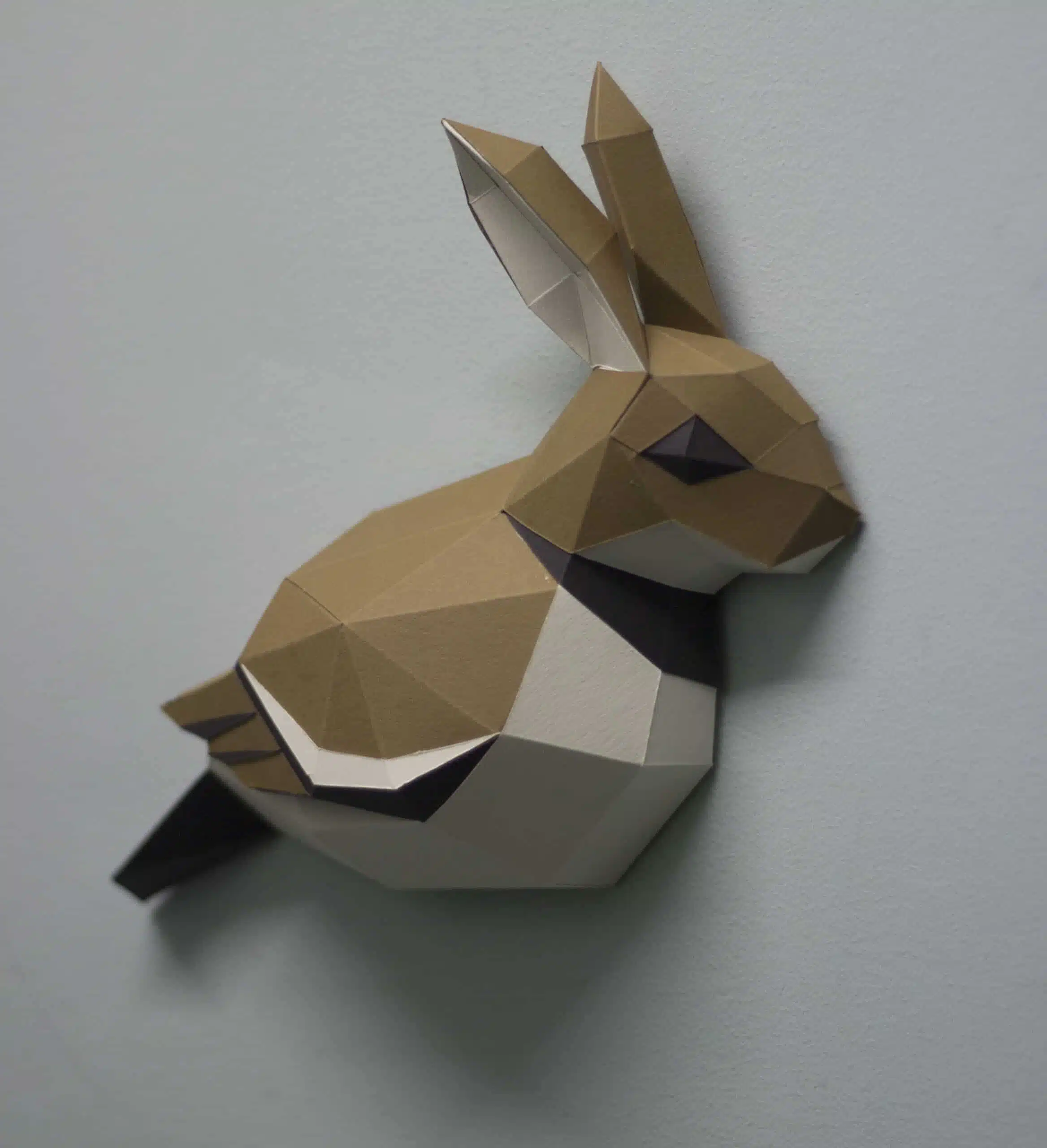 Vogel en konijn papercraft 3D origami, weergave 6