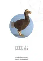 Dodo in 3D origami-papercraft, weergave 13