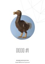 Papercraft di dodo in origami 3D