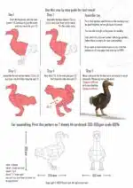 Dodo in 3D origami-papercraft, weergave 5