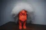 Zittende papieren leeuw in 3D origami, weergave 5