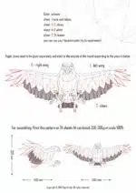 Papercraft adelaar in 3D-origami, weergave 11