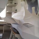 Papercraft de jirafa en origami 3D