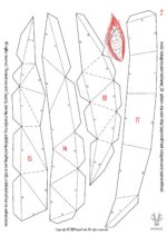 Papercraft de olho smokey em origami 3D