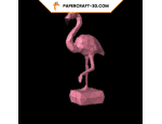 Flamant rose en papercraft 3D