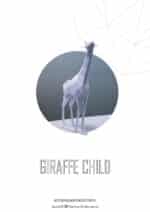 Papercraft di giraffa madre e figlio in origami 3D