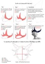 Papercraft mit gehörnter Krone in 3D-Origami