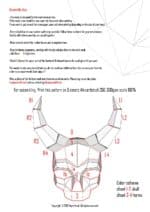 Papercraft horned skull mask in 3D origami