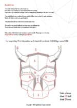 Papercraft di maschera teschio cornuto in origami 3D