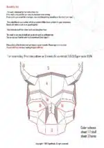 Schedelmasker met hoorns in 3D origami, weergave 2