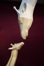 Papercraft di giraffa madre e figlio in origami 3D