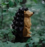 Papercraft de ouriço em origami 3D