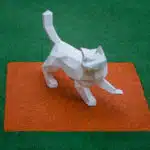 Papercraft de chat qui marche en origami 3D