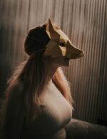 Papercraft de máscara de zorro en origami 3D